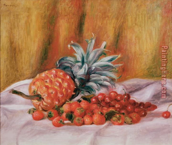 Pierre Auguste Renoir Strawberries and Pineapple